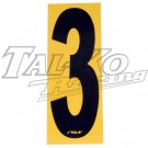 STICK ON NUMBER YELLOW / BLACK THREE SMALL