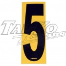 STICK ON NUMBER YELLOW / BLACK FIVE SMALL