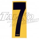 STICK ON NUMBER YELLOW / BLACK SEVEN SMALL
